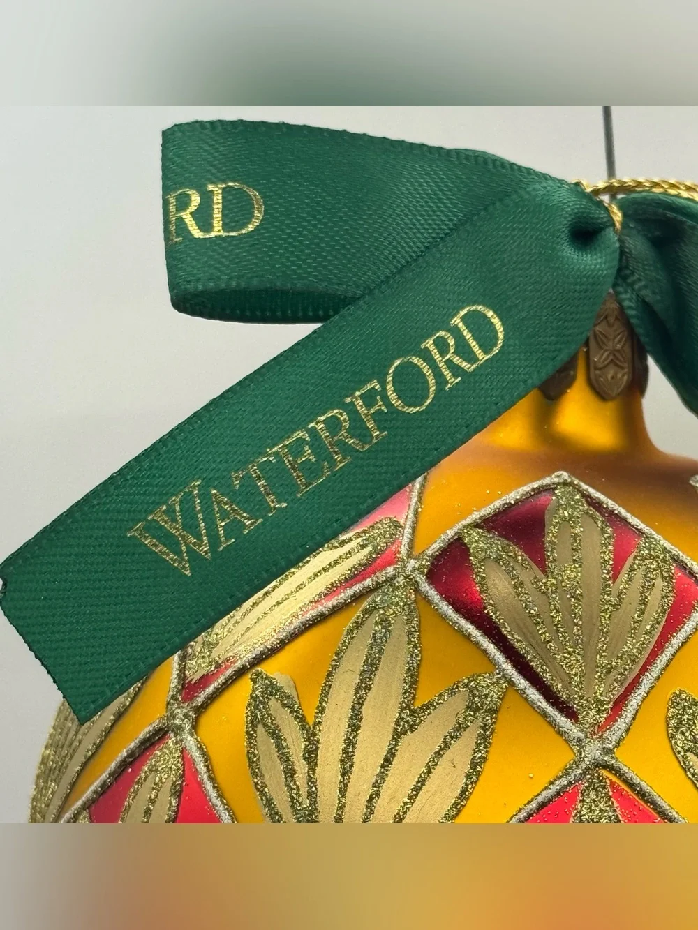 1999 Waterford Holiday Heirlooms Christmas Jubilee Ball Ornament Handmade Poland